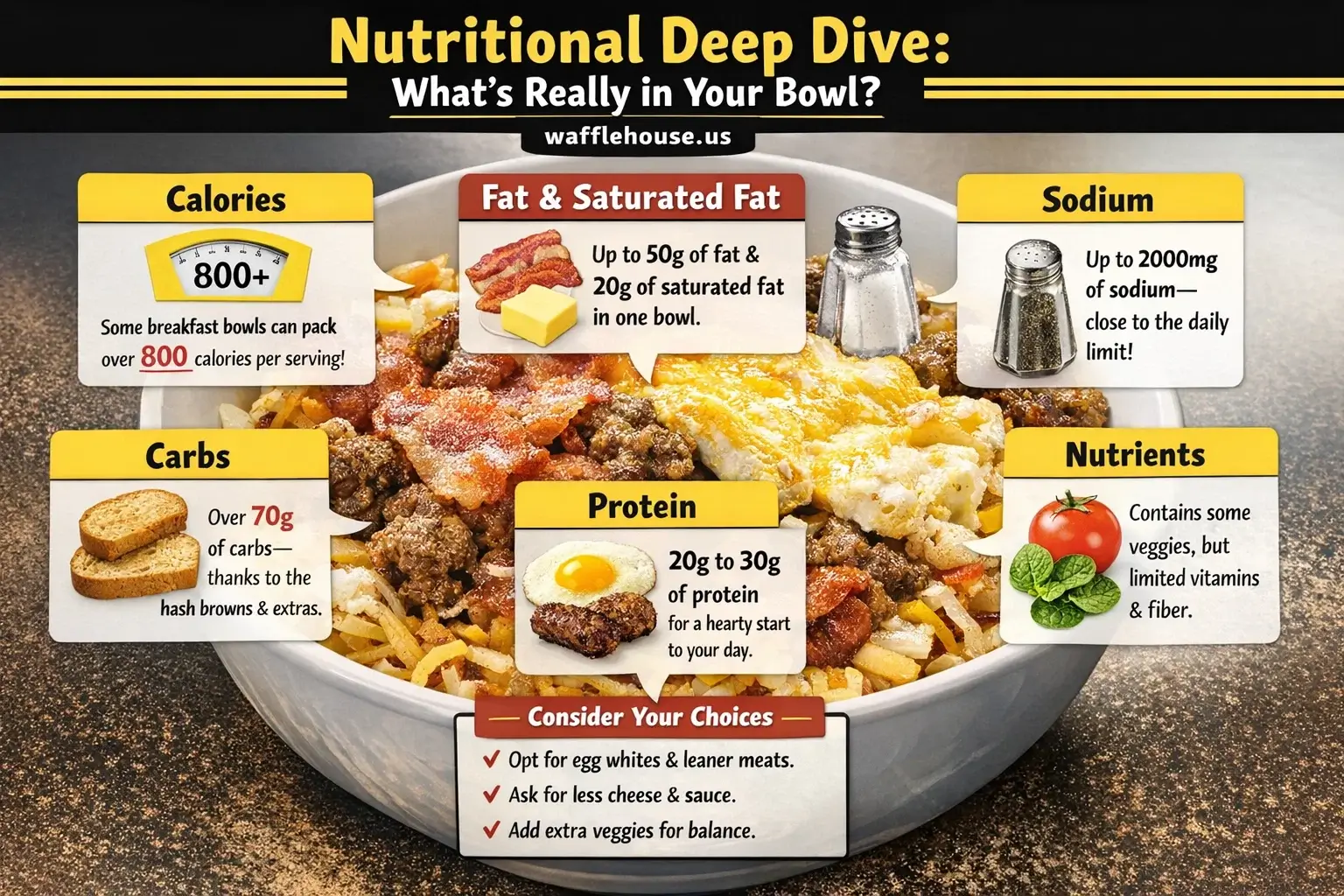 Waffle House Signature Hashbrown Bowls Menu With Price