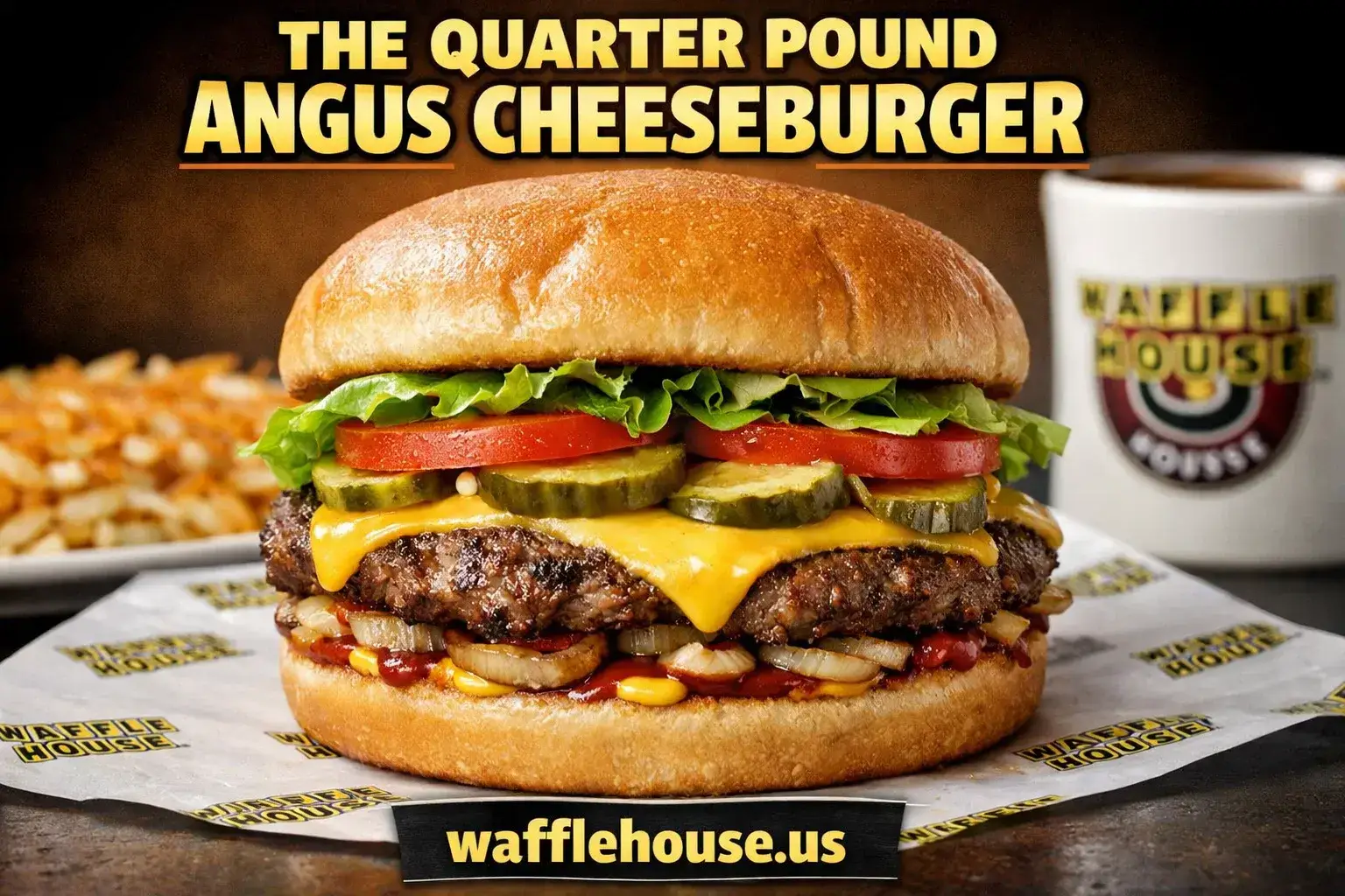 Waffle House Angus Beef Burgers Menu with Price