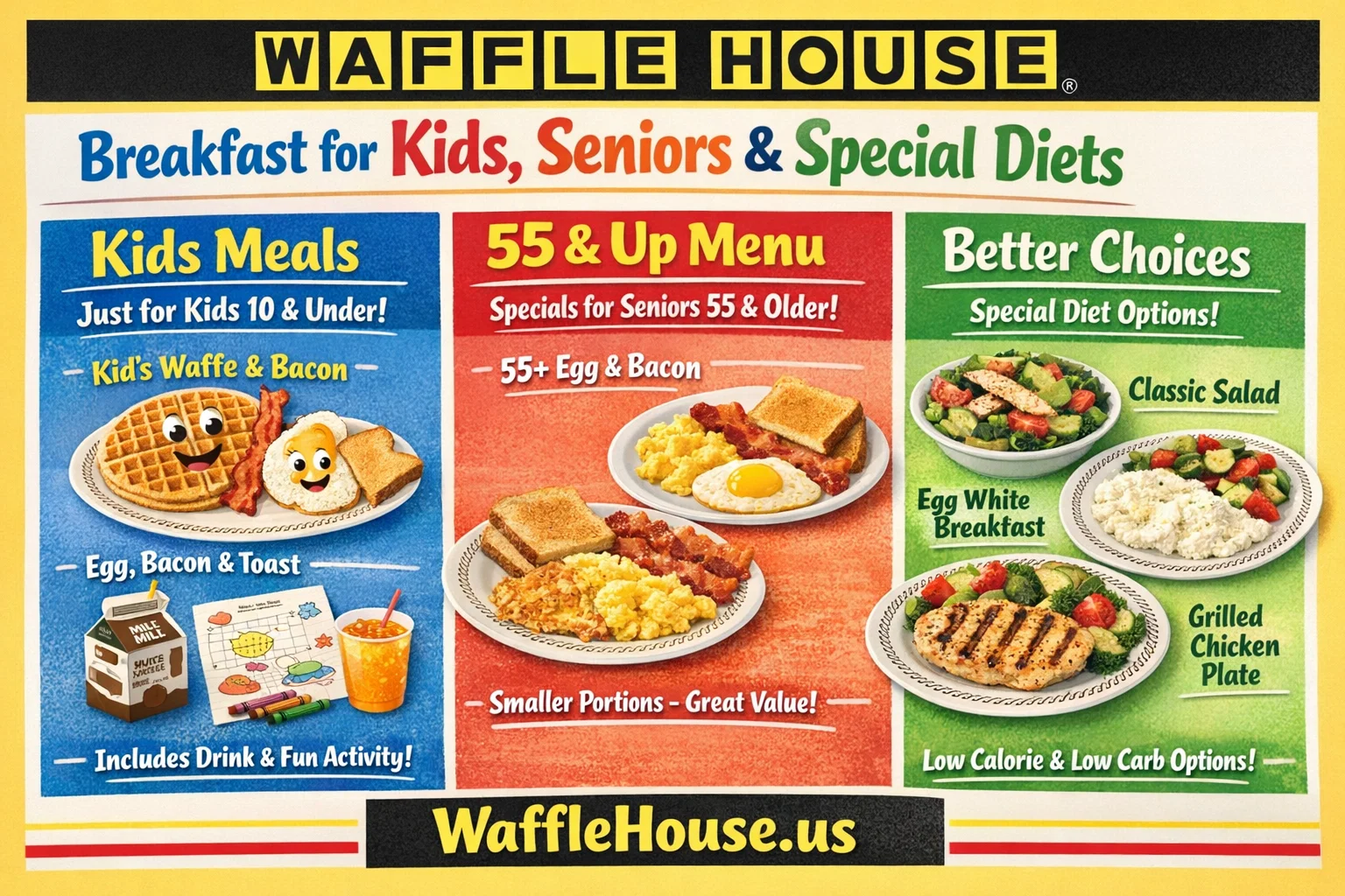 Waffle House Favorite Breakfast Menu with Price