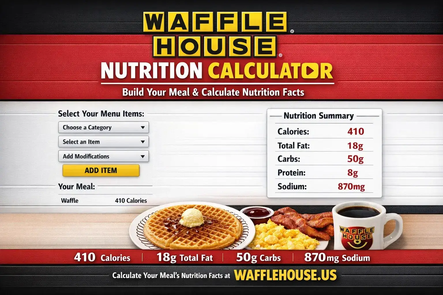 Best Waffle House Calorie Calculator for Families and Kids Meals