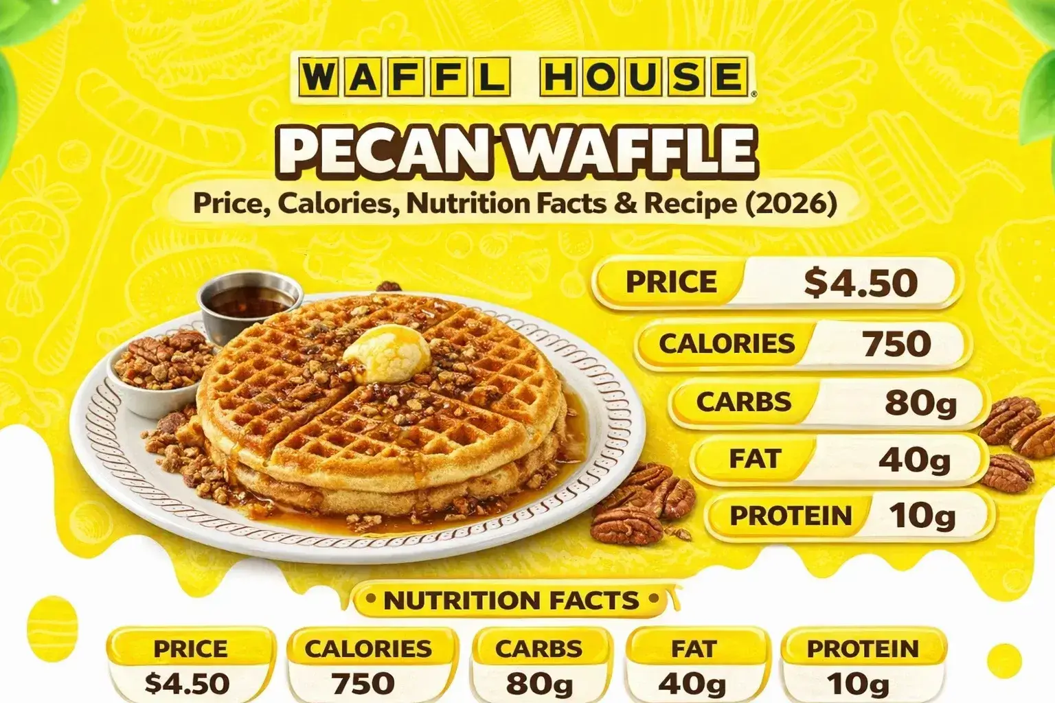 The Complete Guide to Waffle House Pecan Waffle Price, Calories, Nutrition & Recipe