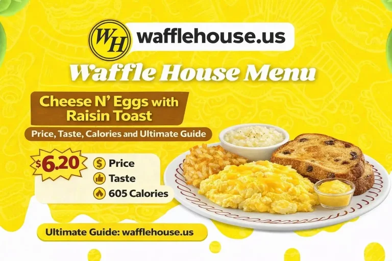 Waffle House Cheese N' Eggs with Raisin Toast Price, Nutrition