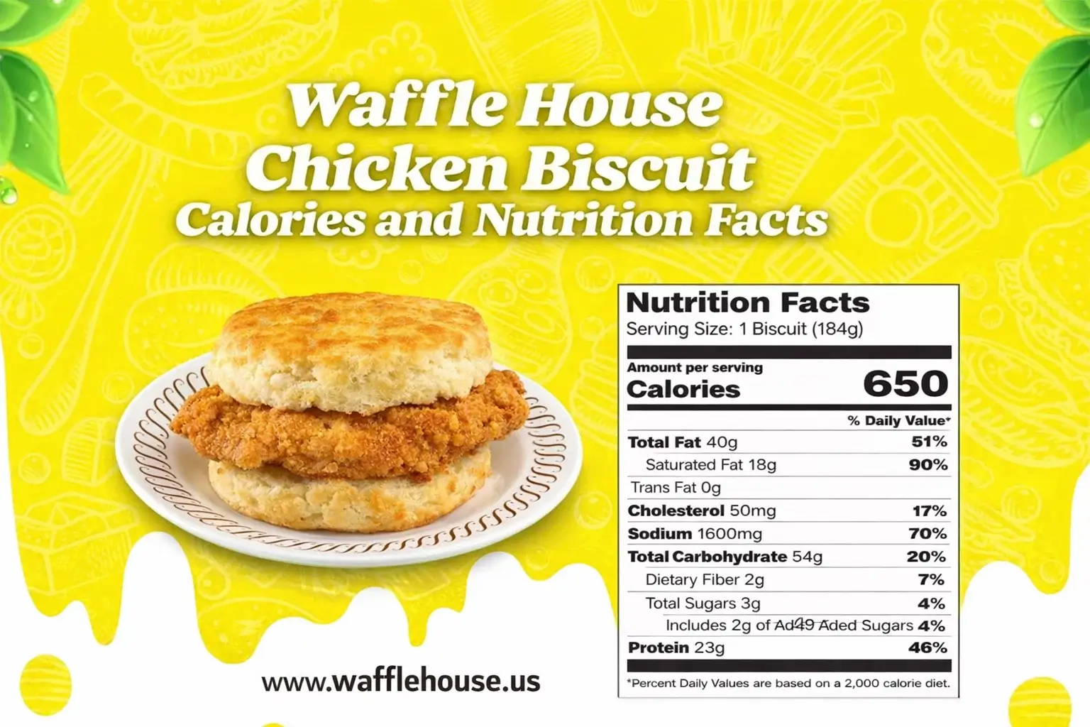 Waffle House Chicken Biscuit Price, Nutrition, Allergen and Gluten Information