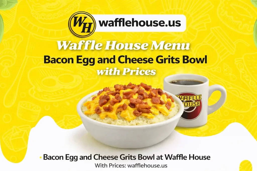Bacon Egg and Cheese Grits Bowl at Waffle House with Prices
