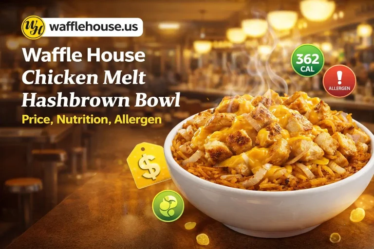 Waffle House Chicken Melt Hashbrown Bowl Price, Nutrition, Allergen