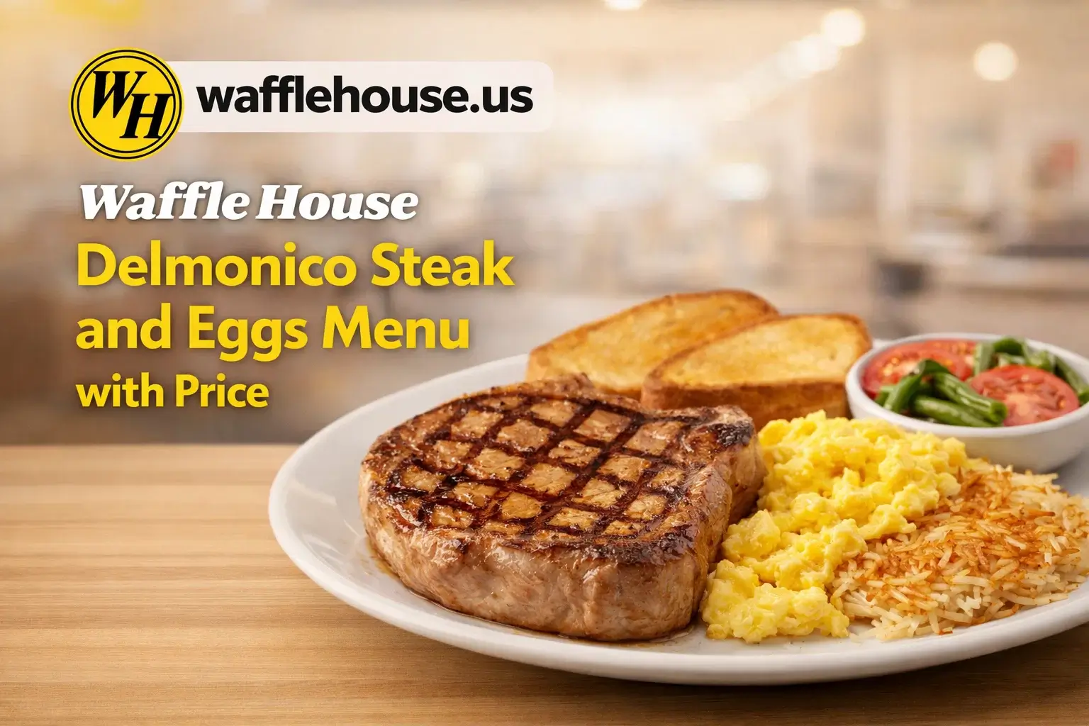 
Waffle House Delmonico Steak and Eggs Guide Price, Nutrition, Customization