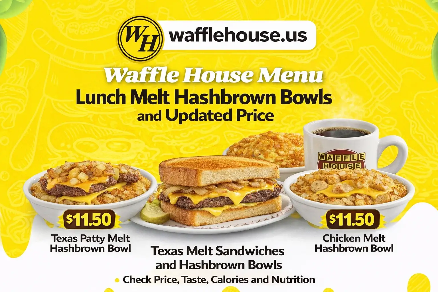 Waffle House Lunch Melt HashBrown Bowls